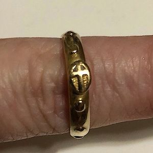 14KY Solid Rosary Ring Size 7 3/4 Stamped 585
